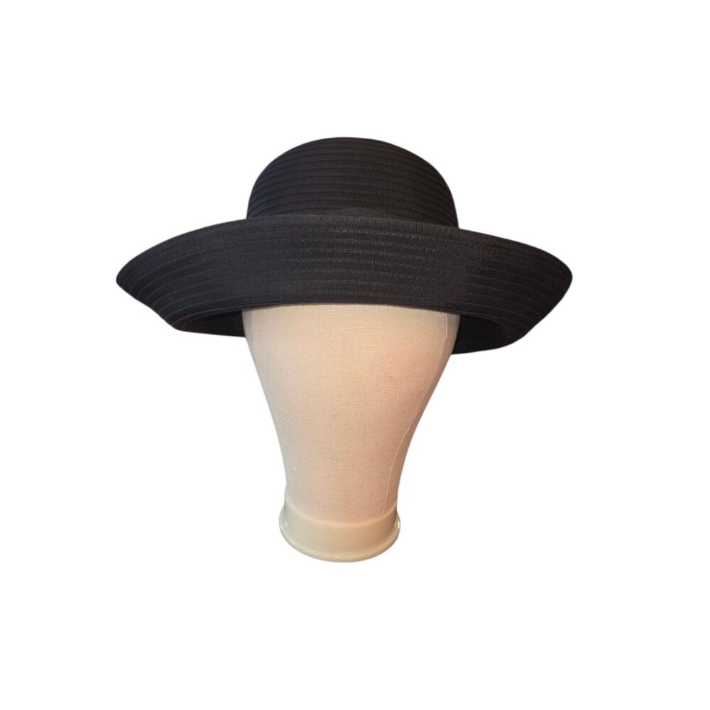 Eric Javits VTG Black Squishee Sun Hat Packable SPF 50+ Repells Water Twist Band - Picture 4 of 13